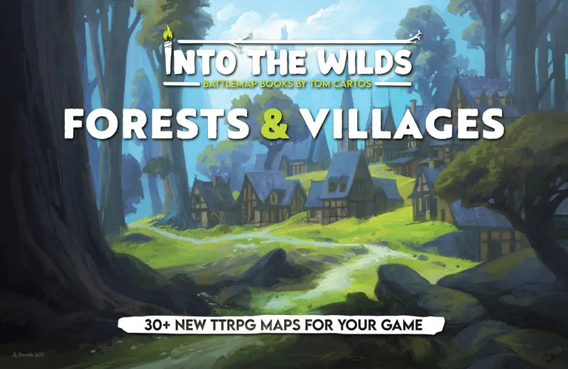 Into the Wilds Battlemap Books: Forests and Villages - Role Playing Game