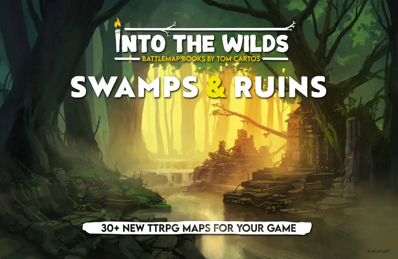 Into the Wilds Battlemap Books: Swamps and Ruins - Role Playing Game
