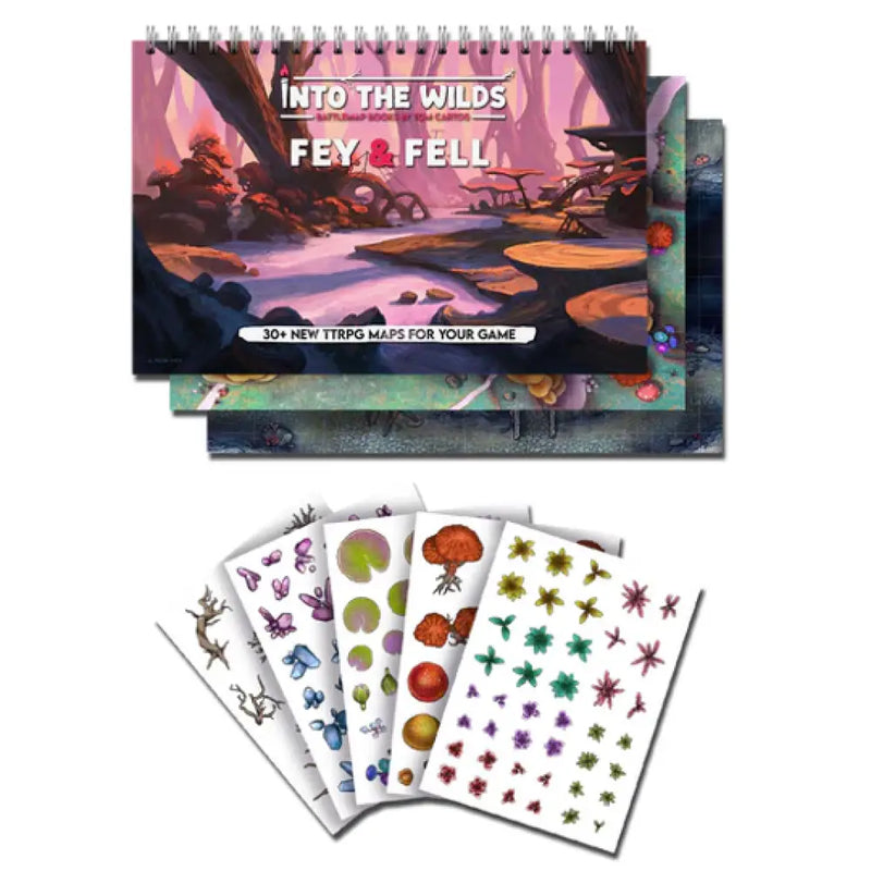Into the Wilds Extraplanar Battlemap Books: Fey & Fell - Role Playing Game