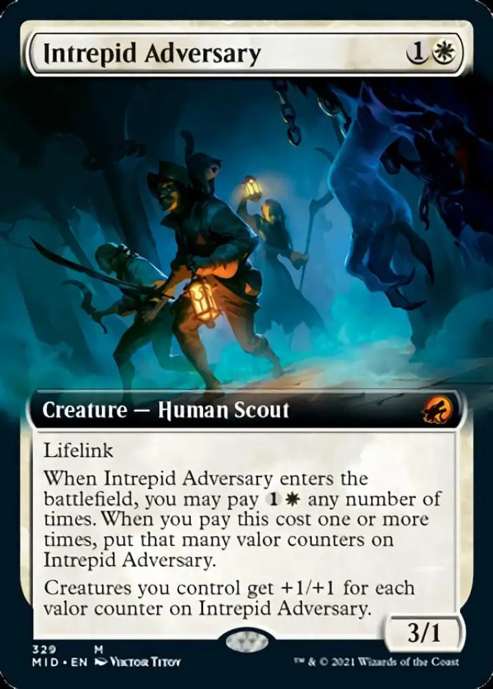 Intrepid Adversary (Extended Art) [Innistrad: Midnight Hunt] - MTG Single