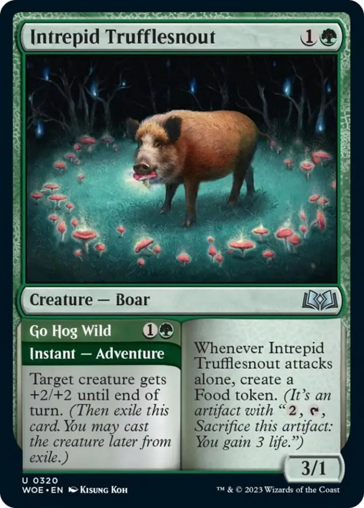 Intrepid Trufflesnout // Go Hog Wild [Wilds of Eldraine] - MTG Single