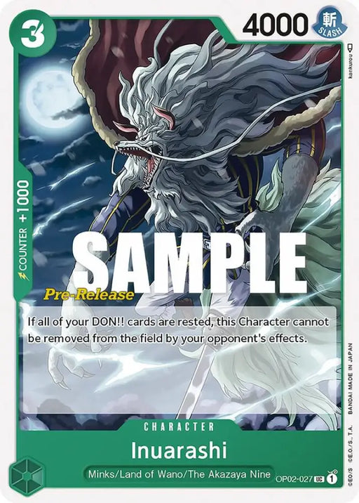 Inuarashi (OP02-027) [Paramount War Pre-Release Cards]