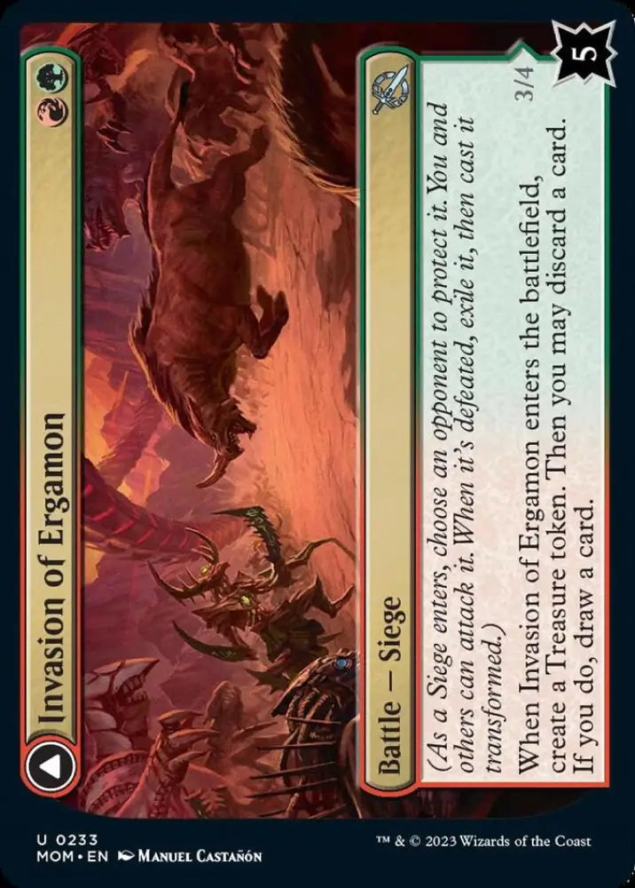 Invasion of Ergamon // Truga Cliffcharger [March of the Machine] - MTG Single
