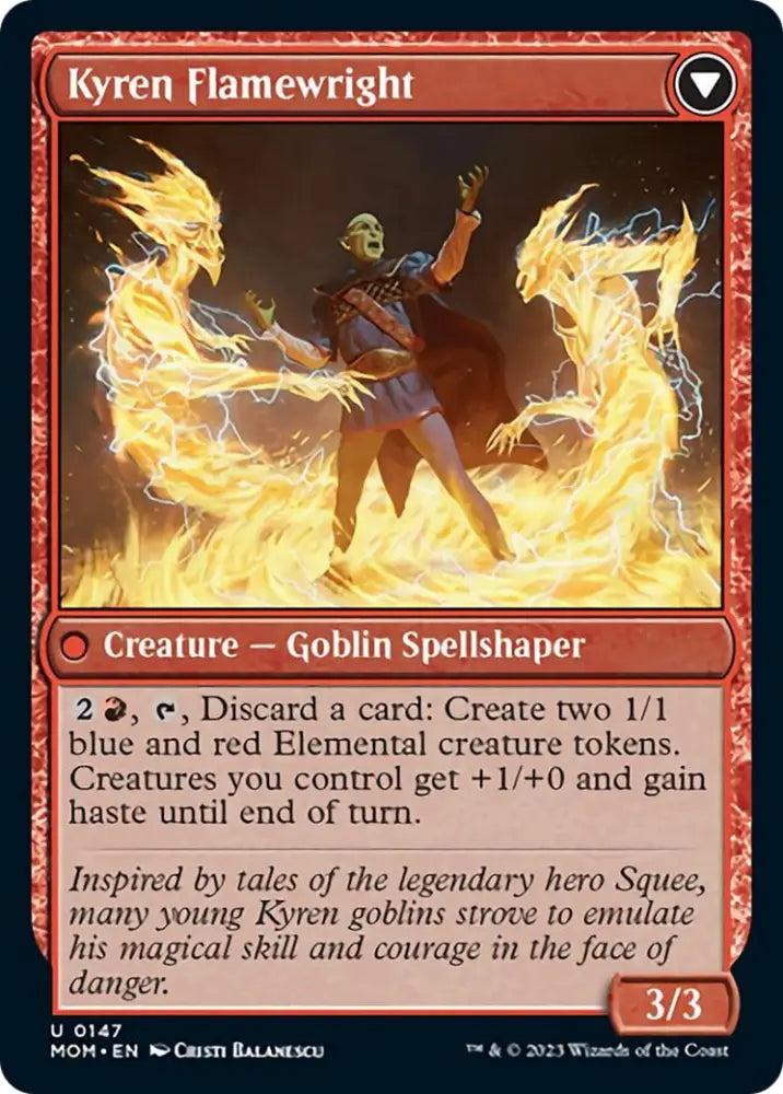 Invasion of Mercadia // Kyren Flamewright [March of the Machine] - MTG Single
