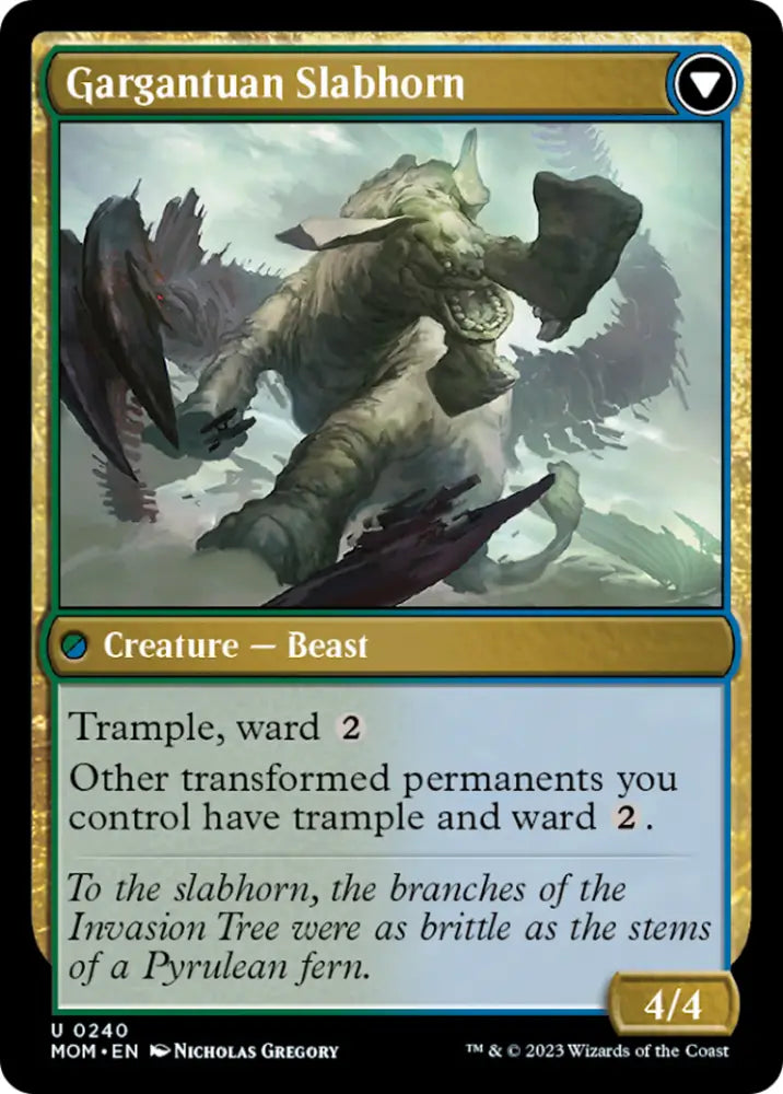 Invasion of Pyrulea // Gargantuan Slabhorn [March of the Machine] - MTG Single