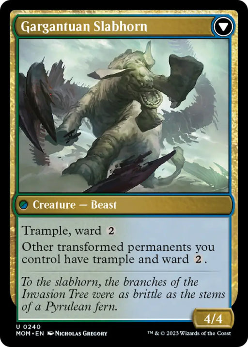 Invasion of Pyrulea // Gargantuan Slabhorn [March of the Machine] - MTG Single