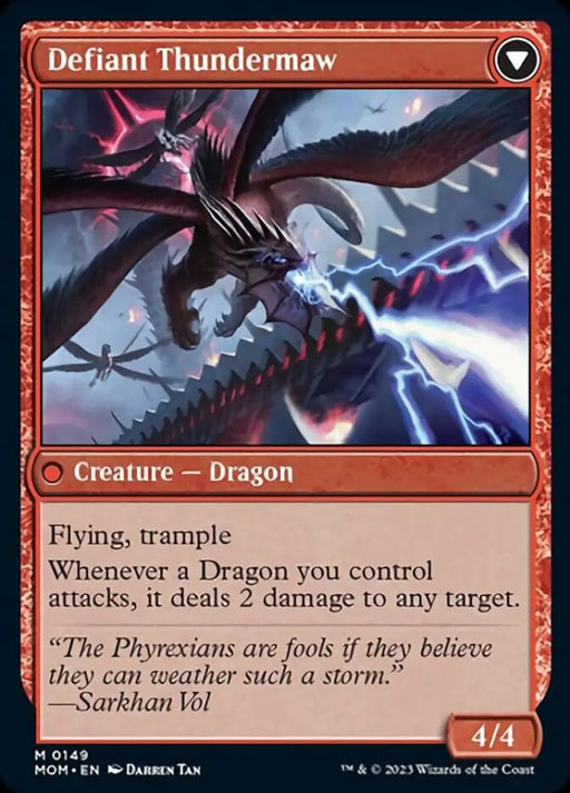 Invasion of Tarkir // Defiant Thundermaw [March of the Machine] - MTG Single