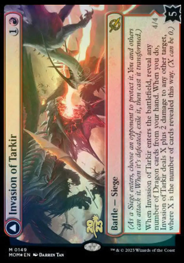 Invasion of Tarkir // Defiant Thundermaw [March of the Machine Prerelease Promos] - MTG Single