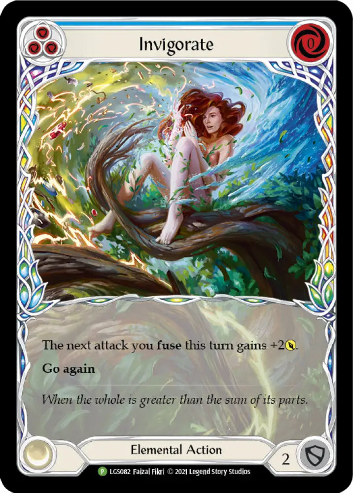 Invigorate (Blue) [LGS082] (Promo) Rainbow Foil - Flesh And Blood Single