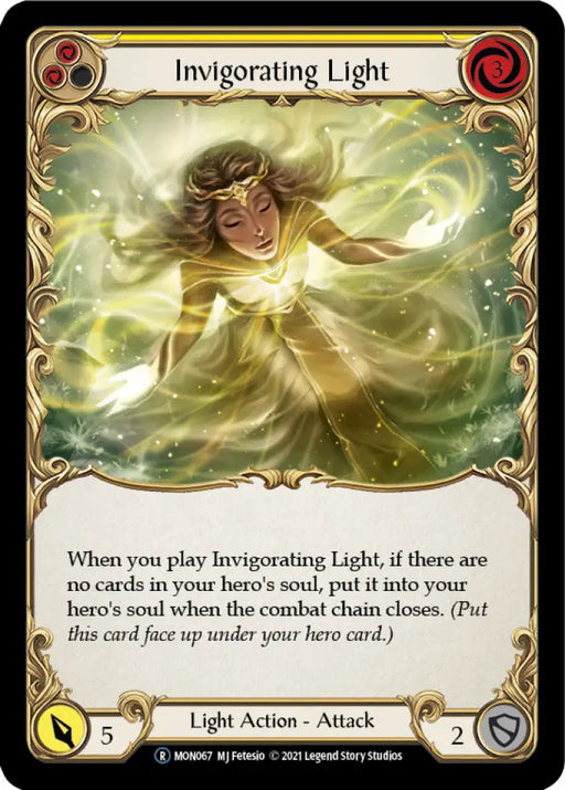 Invigorating Light (Yellow) [Monarch Unlimited] Unlimited Rainbow Foil - Flesh And Blood Single