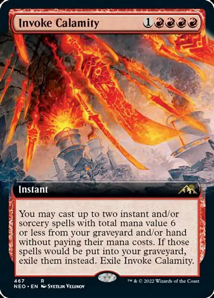 Invoke Calamity (Extended Art) [Kamigawa: Neon Dynasty] - MTG Single
