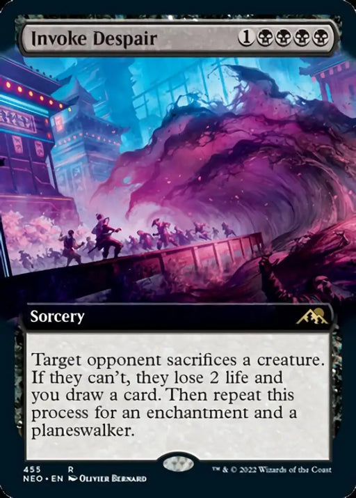 Invoke Despair (Extended Art) [Kamigawa: Neon Dynasty] - MTG Single