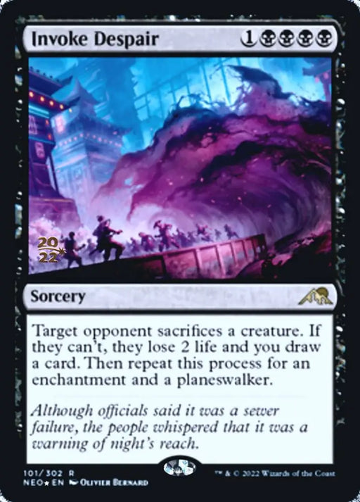 Invoke Despair [Kamigawa: Neon Dynasty Prerelease Promos] - MTG Single