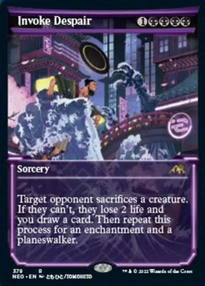 Invoke Despair (Showcase Soft Glow) [Kamigawa: Neon Dynasty] - MTG Single