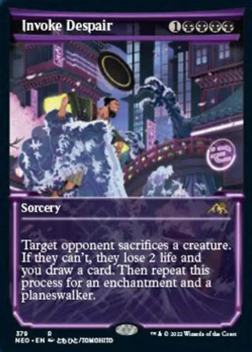 Invoke Despair (Showcase Soft Glow) [Kamigawa: Neon Dynasty] - MTG Single
