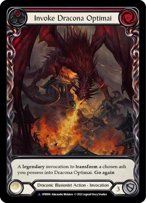 Invoke Dracona Optimai // Dracona Optimai (Marvel) [Uprising] Cold Foil - Flesh And Blood Single
