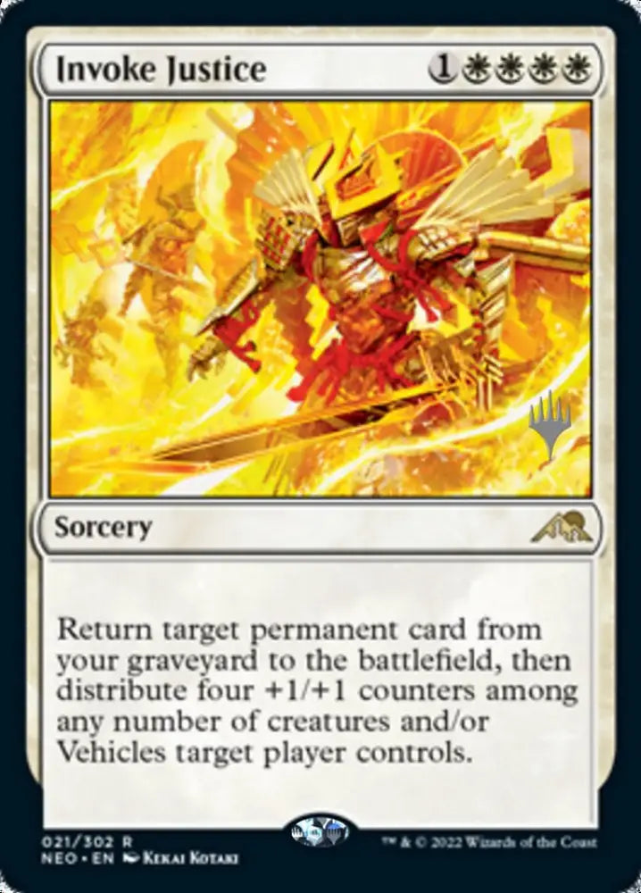 Invoke Justice (Promo Pack) [Kamigawa: Neon Dynasty Promos] - MTG Single