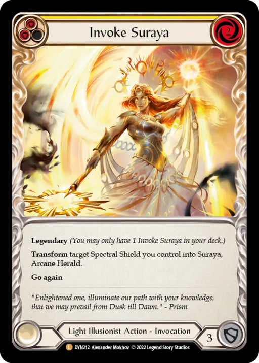 Invoke Suraya // Suraya Archangel of Knowledge [Dynasty] Cold Foil - Flesh And Blood Single