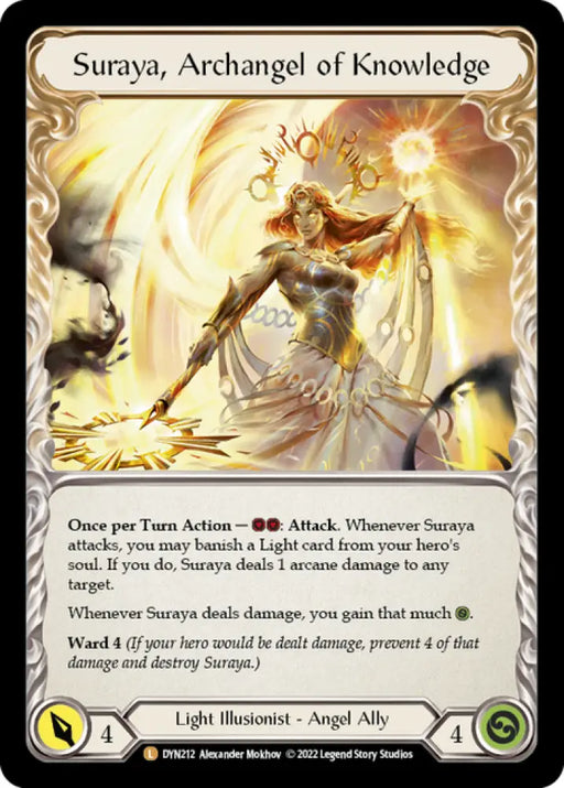 Invoke Suraya // Suraya Archangel of Knowledge [Dynasty] Cold Foil - Flesh And Blood Single