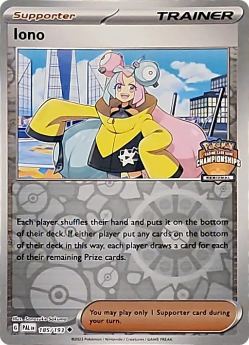 Iono (185/193) (Regional Championships Promo) [League & Championship Cards] - Pokemon Single