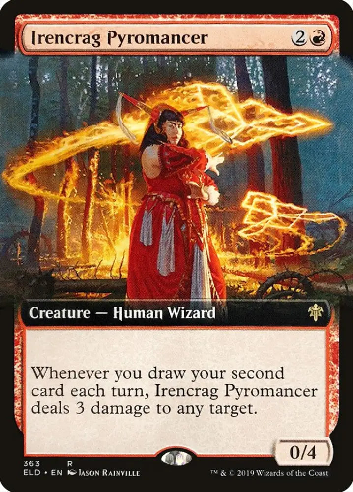 Irencrag Pyromancer (Extended Art) [Throne of Eldraine] - MTG Single