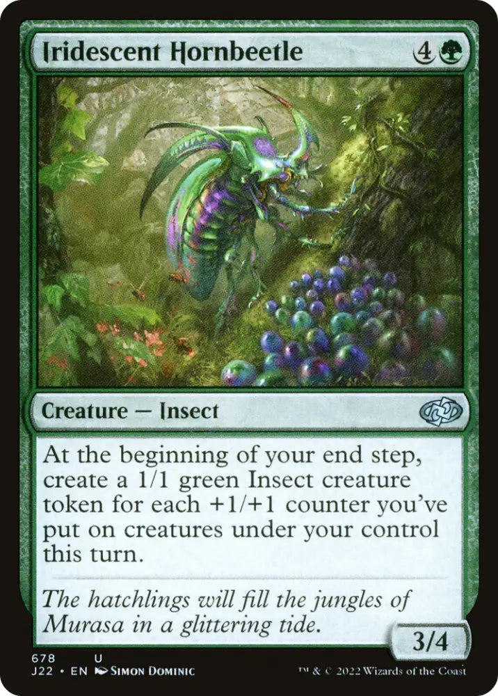 Iridescent Hornbeetle [Jumpstart 2022] - MTG Single