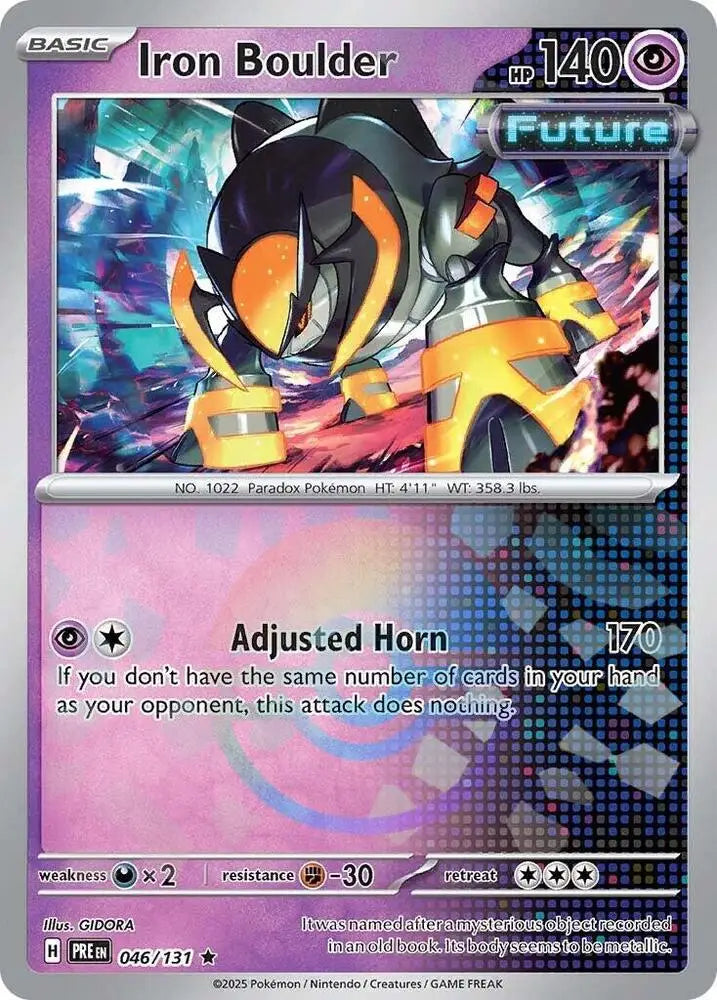 Iron Boulder (046/131) (Poke Ball Pattern) [Scarlet & Violet: Prismatic Evolutions] - Pokemon Single