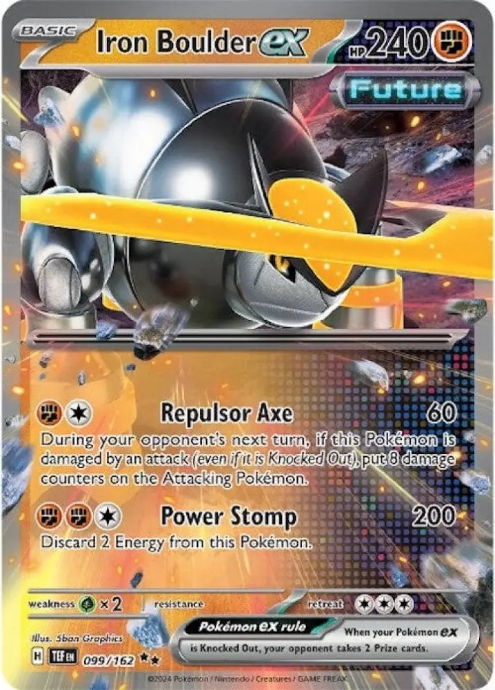 Iron Boulder ex (099/162) [Scarlet & Violet: Temporal Forces] - Pokemon Single