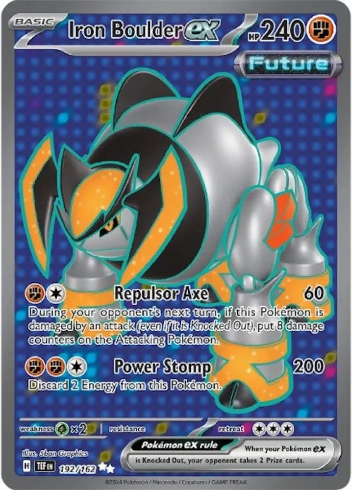 Iron Boulder ex (192/162) [Scarlet & Violet: Temporal Forces] - Pokemon Single