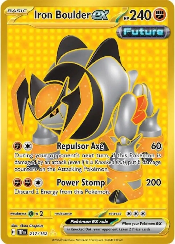 Iron Boulder ex (217/162) [Scarlet & Violet: Temporal Forces] - Pokemon Single