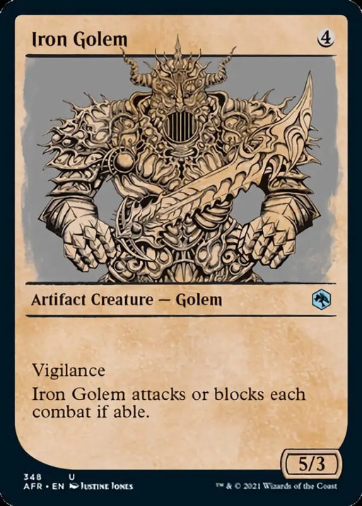 Iron Golem (Showcase) [Dungeons & Dragons: Adventures in the Forgotten Realms] - MTG Single