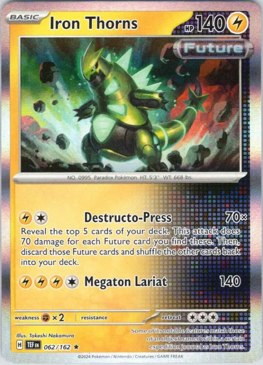Iron Thorns (062/162) [Scarlet & Violet: Temporal Forces] - Pokemon Single