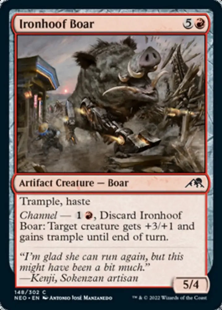 Ironhoof Boar [Kamigawa: Neon Dynasty] - MTG Single