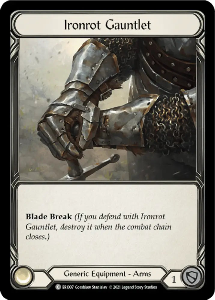 Ironrot Gauntlet [Tales of Aria Blitz Deck] 1st Edition Normal - Flesh And Blood Single