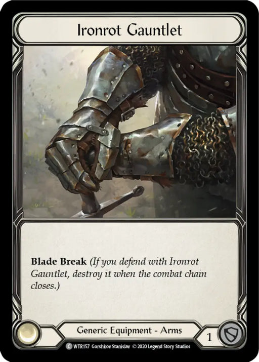 Ironrot Gauntlet [Welcome to Rathe Unlimited] Unlimited Rainbow Foil - Flesh And Blood Single