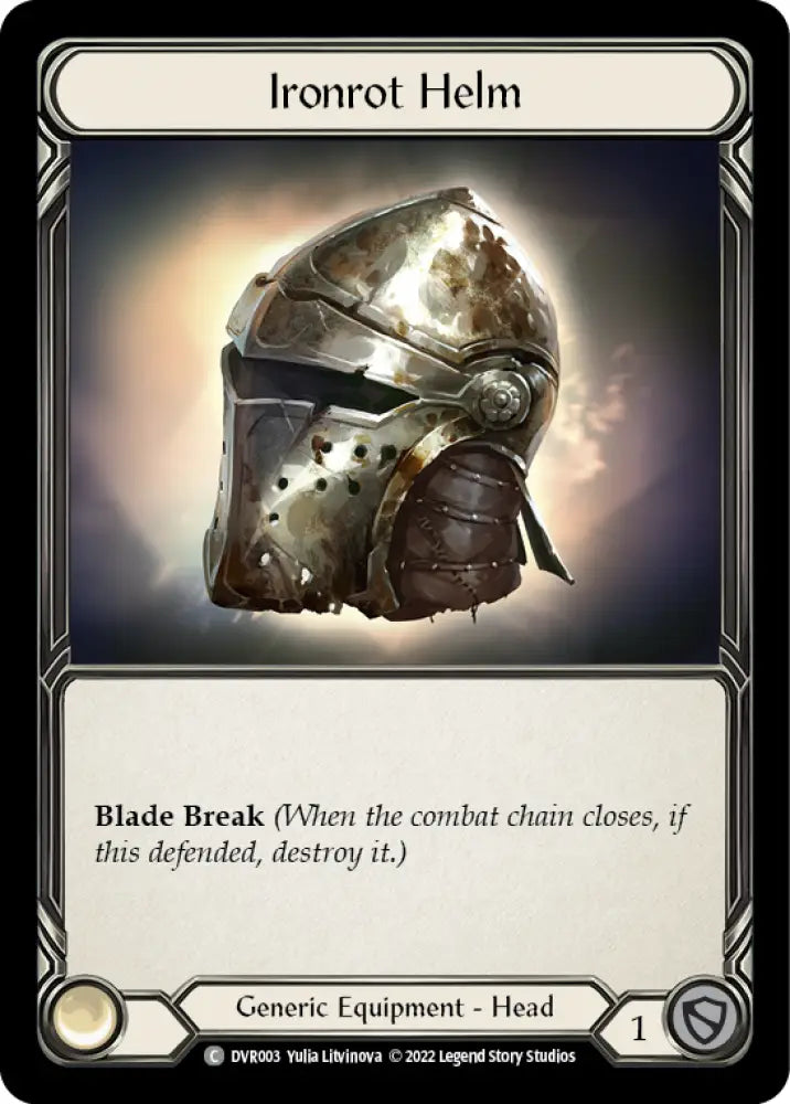 Ironrot Helm [DVR003] (Classic Battles: Rhinar vs Dorinthea) Rainbow Foil - Flesh And Blood Single