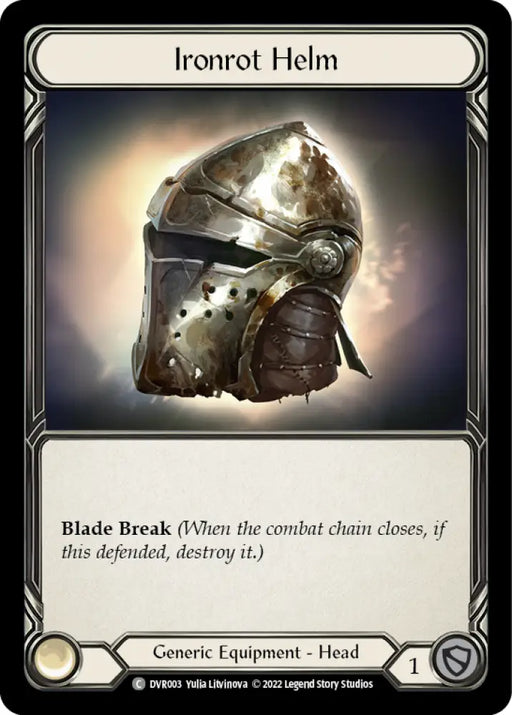 Ironrot Helm [DVR003] (Classic Battles: Rhinar vs Dorinthea) Rainbow Foil - Flesh And Blood Single