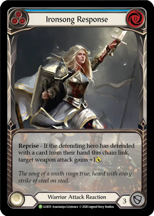 Ironsong Response (Blue) [LGS031] (Promo) Rainbow Foil - Flesh And Blood Single