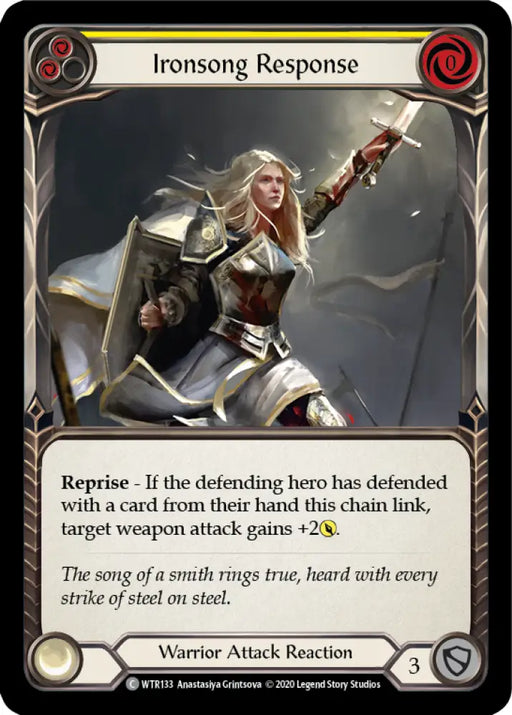 Ironsong Response (Yellow) [Welcome to Rathe Unlimited] Unlimited Rainbow Foil - Flesh And Blood Single