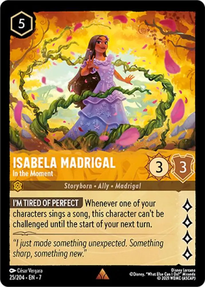 Isabela Madrigal - In the Moment (25/204) [Archazia’s Island] - Lorcana Single