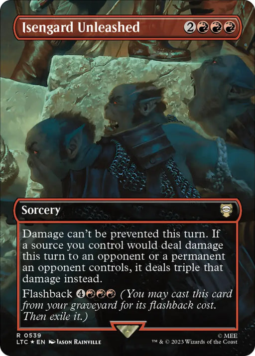 Isengard Unleashed (Borderless) (Surge Foil) [The Lord of the Rings: Tales of Middle-Earth Commander] - MTG Single