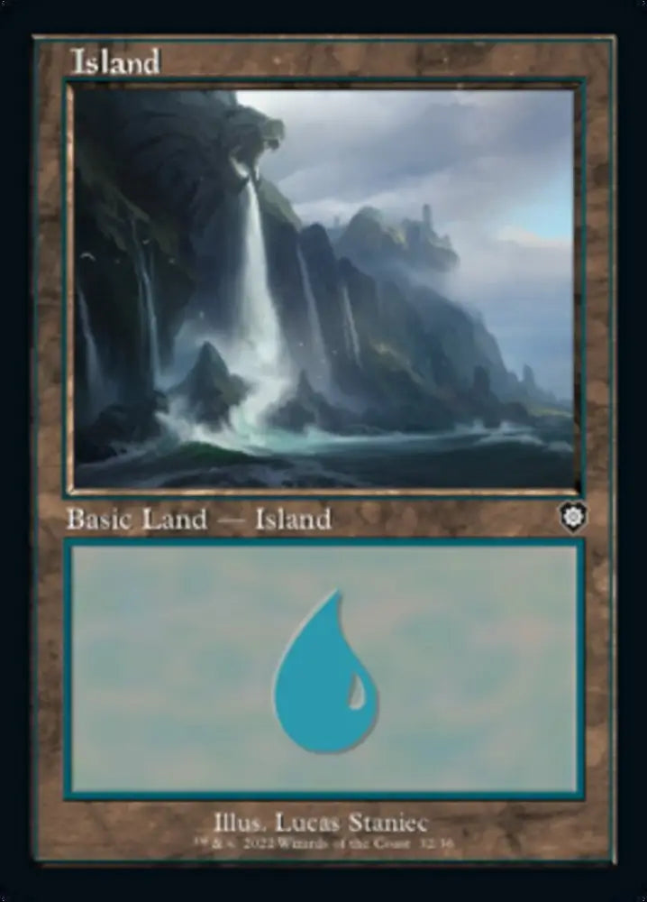 Island (032) (Retro) [The Brothers’ War Commander] - MTG Single