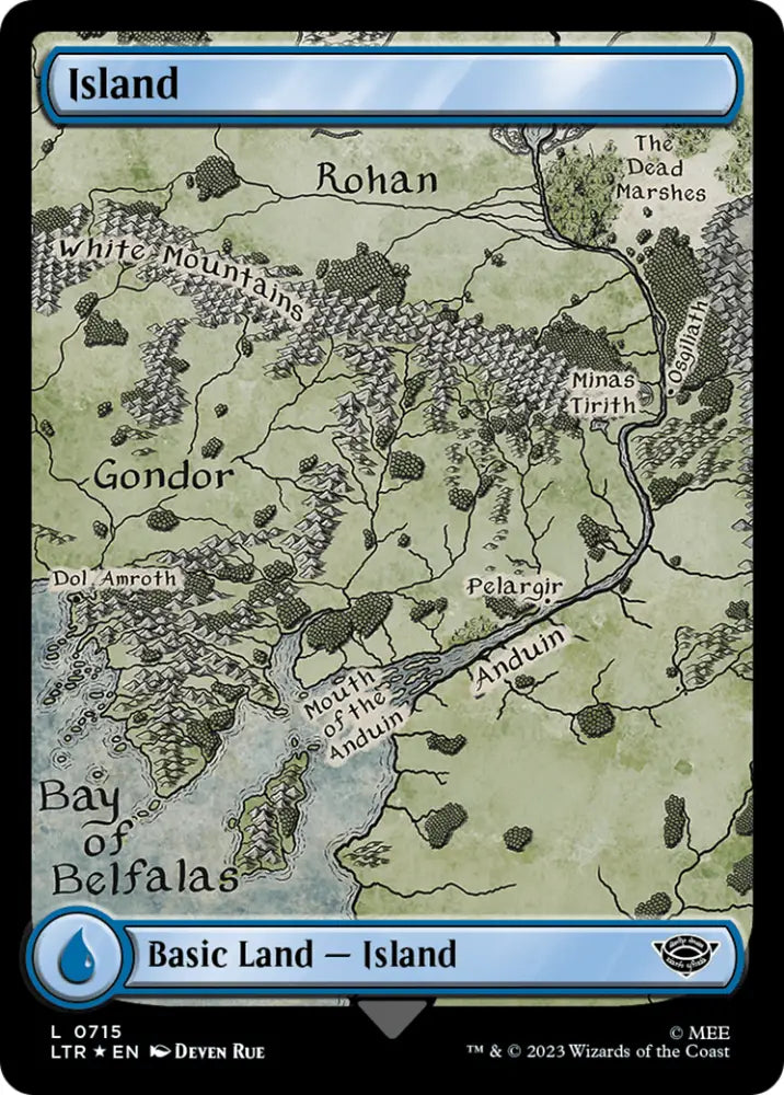 Island (0715) (Surge Foil) [The Lord of the Rings: Tales of Middle-Earth] - MTG Single