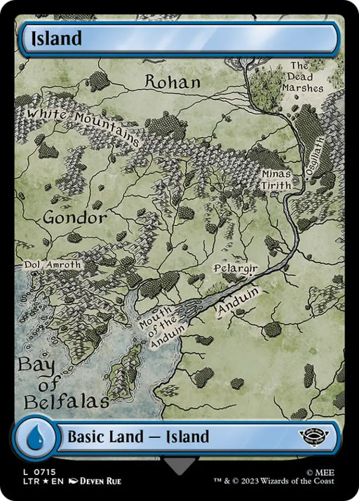 Island (0715) (Surge Foil) [The Lord of the Rings: Tales of Middle-Earth] - MTG Single