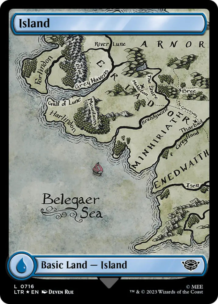 Island (0716) (Surge Foil) [The Lord of the Rings: Tales of Middle-Earth] - MTG Single