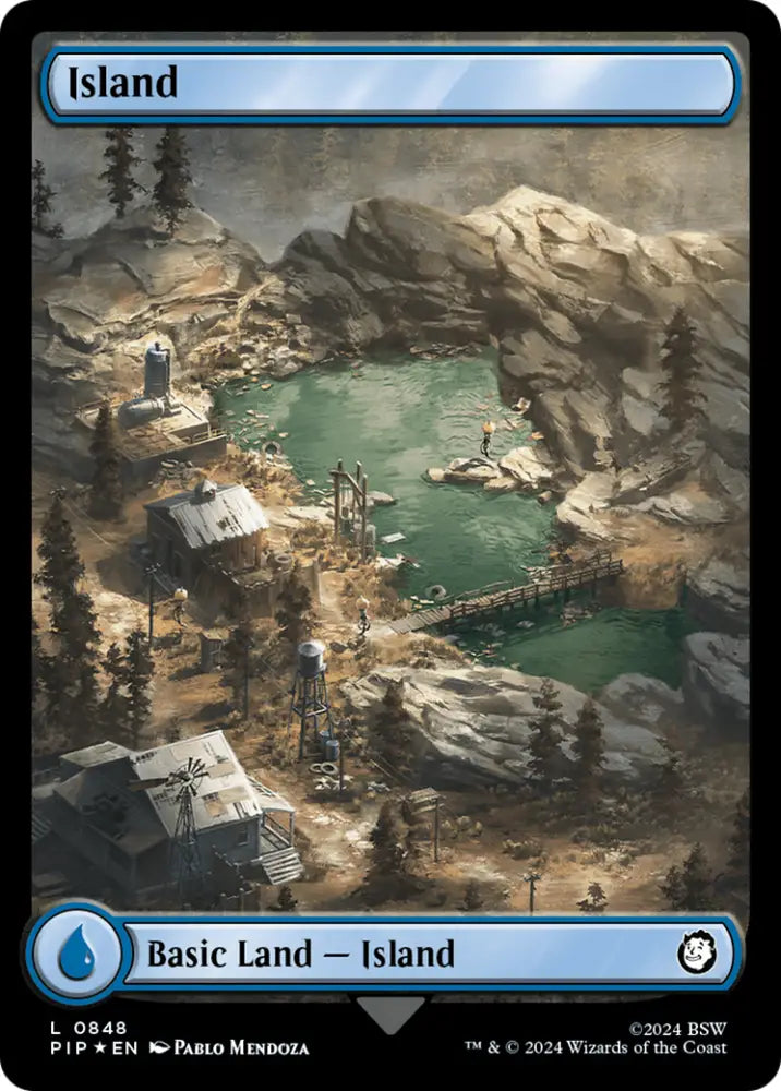 Island (0848) (Surge Foil) [Fallout] - MTG Single