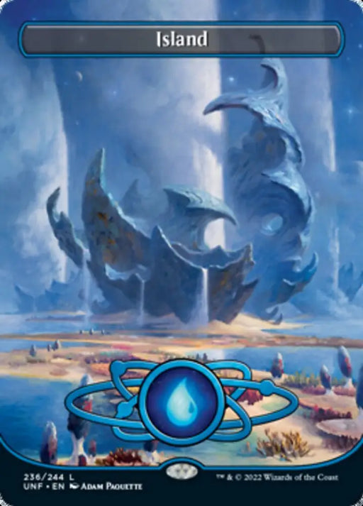 Island (236) (Planetary Space-ic Land) [Unfinity] - MTG Single