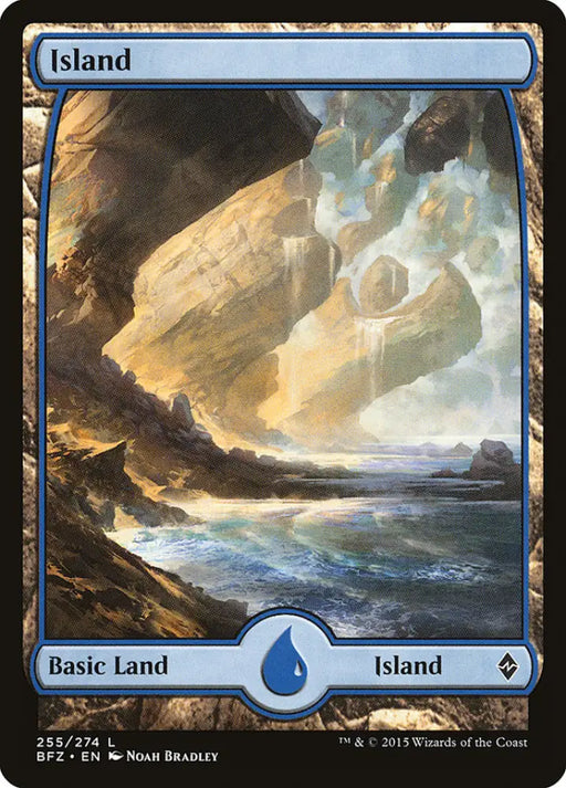 Island (255) (Full Art) [Battle for Zendikar] - MTG Single