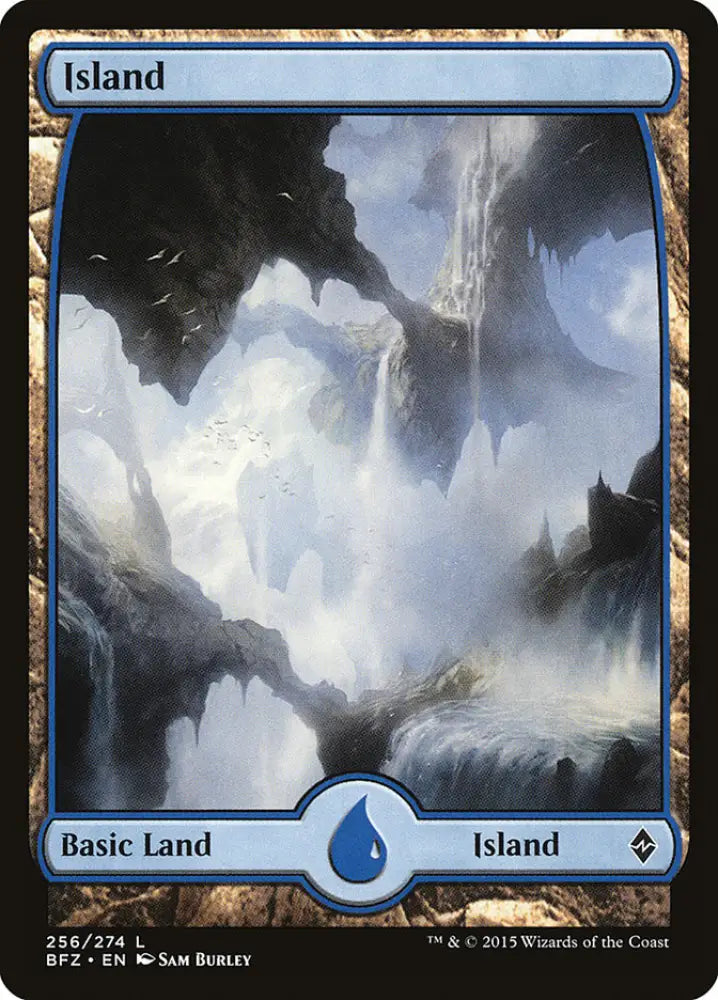Island (256) (Full Art) [Battle for Zendikar] - MTG Single