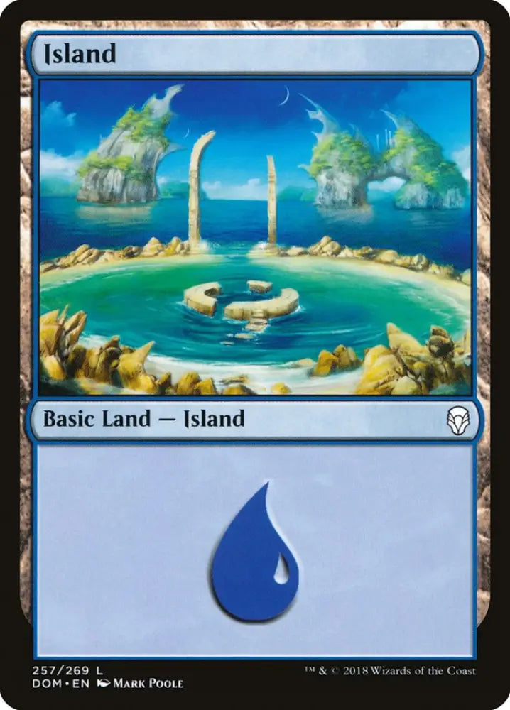Island (257) [Dominaria] - MTG Single
